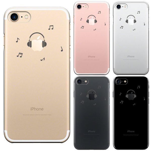 Iphone Se Iphone5s Iphone6s Iphone7 Iphone8 Plus アイフォン クリアケース 保護フィルム付 Music ヘッドフォン ヘッドホン グレーの通販はau Pay マーケット まいすまけーす