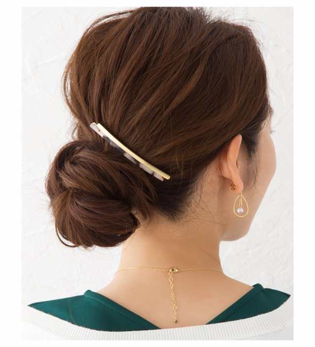 ゆうパケットok バレッタ シンプル ヘアクリップ くるりんぱ 大きめ バー ライン おしゃれ 大き目 ヘアアクセサリー べっ甲風 べっこの通販はau Pay マーケット Cream Dot