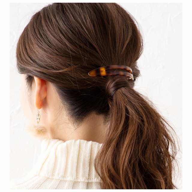 ゆうパケットOK】バレッタ シンプル ヘアクリップ くるりんぱ ロング 大きめ ヘアアクセサリー 大人 上品 エレガント フェミニン ブラの通販はau  PAY マーケット - Cream dot.