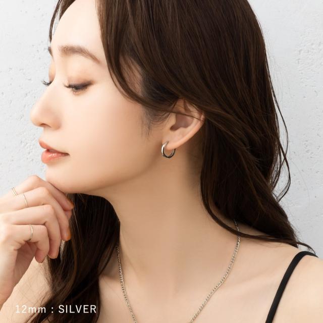 ゆうパケット送料無料】ステンレス製 ピアス フープピアス 金属