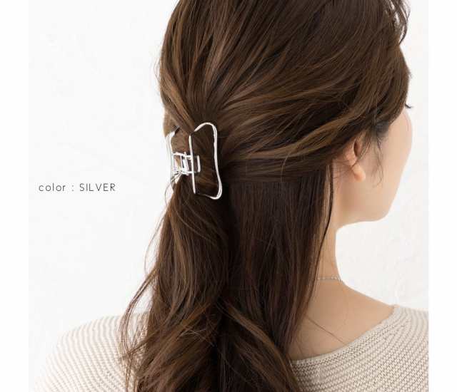 バンスクリップ ヘアクリップ レディース ヘアアクセサリー 変形 歪