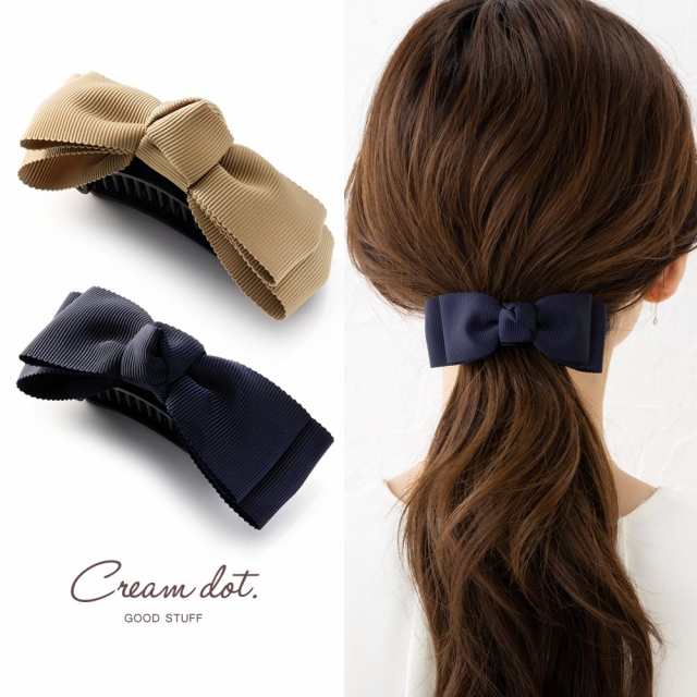 ヘアクリップ バンスクリップ リボン[品番：AGCW0003670
