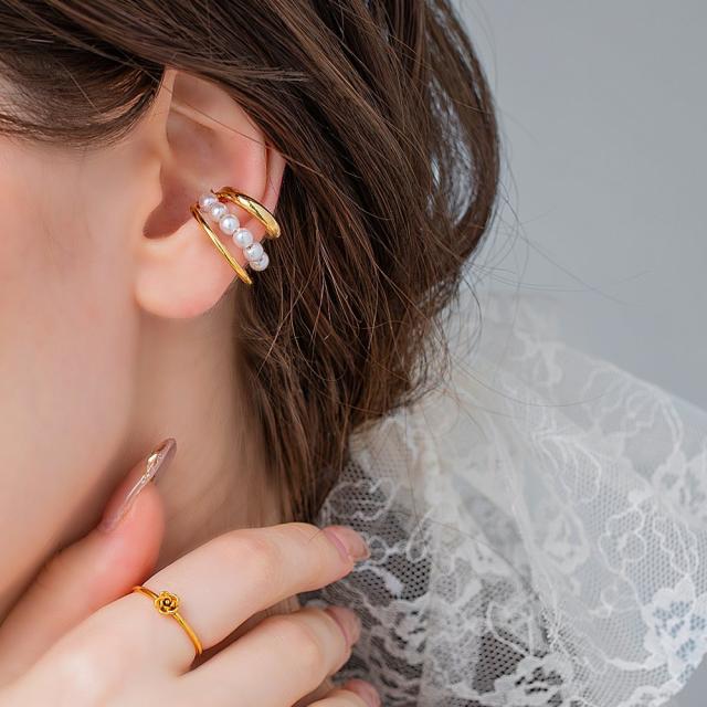 ピアス 片耳用 3個セット ゴールド シルバー Hirotaka ヒロタカ