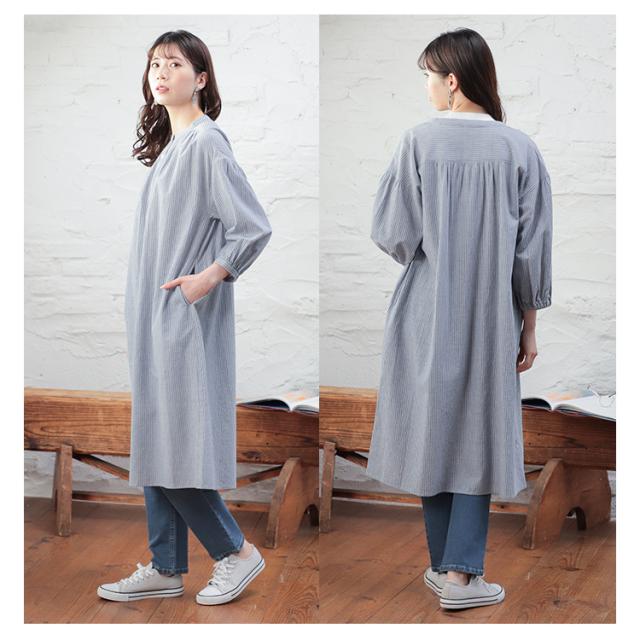 ワンピース シャツワンピ 8分袖 マオカラー 無地 ギンガムチェック レディース 春新作 夏新作 Honeys ハニーズ マオカラーワンピースの通販はau Pay マーケット Honeys ハニーズ