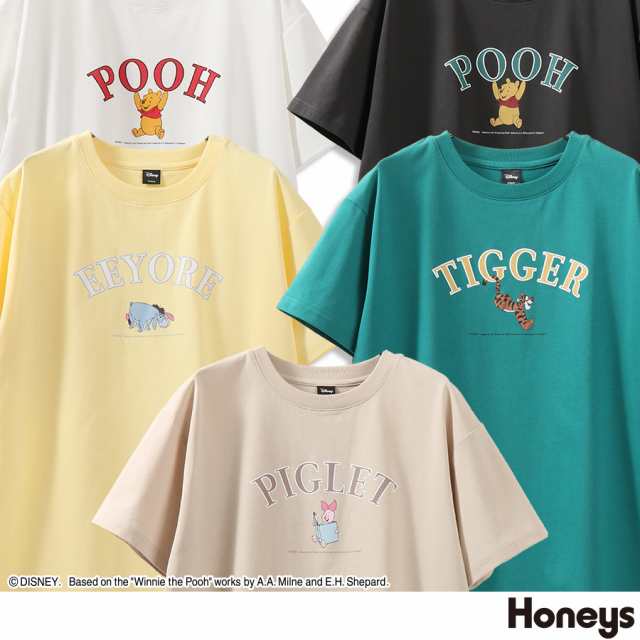 トップス Tシャツ 半袖 イラストプリント ロゴ ゆったり おしゃれ レディース 春新作 夏新作 Honeys ハニーズ プーさん ゆるｔシャツの通販はau Pay マーケット Honeys ハニーズ