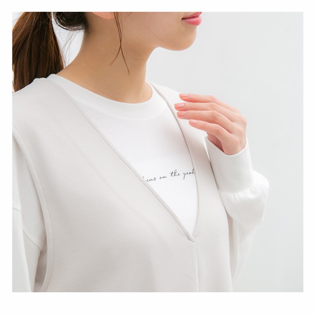トップス セットアイテム Tシャツ ロンT ベスト スウェット 綿 大人カジュアル レディース 春新作 Honeys ハニーズ Ｔシャツ付ベストの通販はau  PAY マーケット Honeys(ハニーズ) au PAY マーケット－通販サイト
