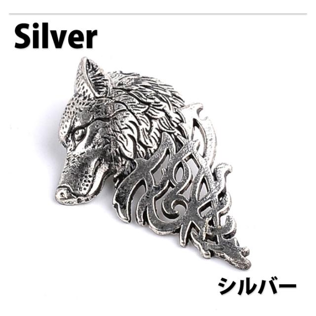 シルバー ゴールド レトロ アンティーク オオカミ 狼 ブローチ ピン バッジ ピンバッチ ラペルピン シャツ スーツ アクセサリーの通販はau Pay マーケット Arts Factory