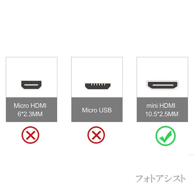 HDMI ケーブル HDMI (Aタイプ)-ミニHDMI端子(Cタイプ) カシオ機種対応 1.4規格対応 1.5m ・金メッキ端子の通販はau PAY  マーケット - フォトアシスト