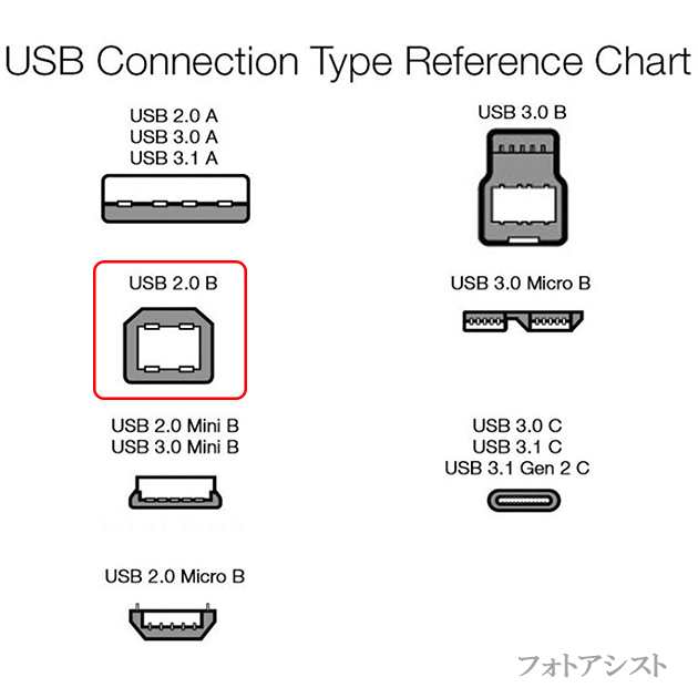 EPSON エプソン対応 USB2.0ケーブル A-Bタイプ 1.5m Part.1 プリンター ...