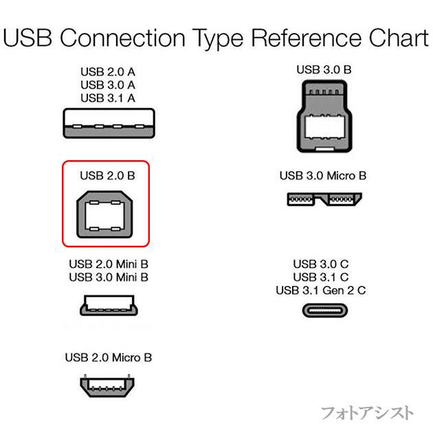 EPSON エプソン対応 USB2.0ケーブル A-Bタイプ 5.0m プリンター接続などに 【USBCB2・VX-U120などの互換品】  プリンターケーブル 送料の通販はau PAY マーケット - フォトアシスト