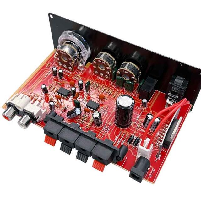 コンパクトオーディオアンプ 40W+40W 高音/低音調整 AUX/RCA入力