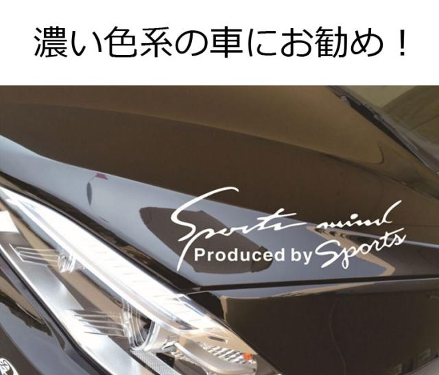 スポーツカーステッカー スポーツ Sports 文字ステッカー カッティング おしゃれ ドレスアップ 愛車キズ隠しなどに Ebsetmojiの通販はau Pay マーケット オリジンモール Au Pay マーケット店