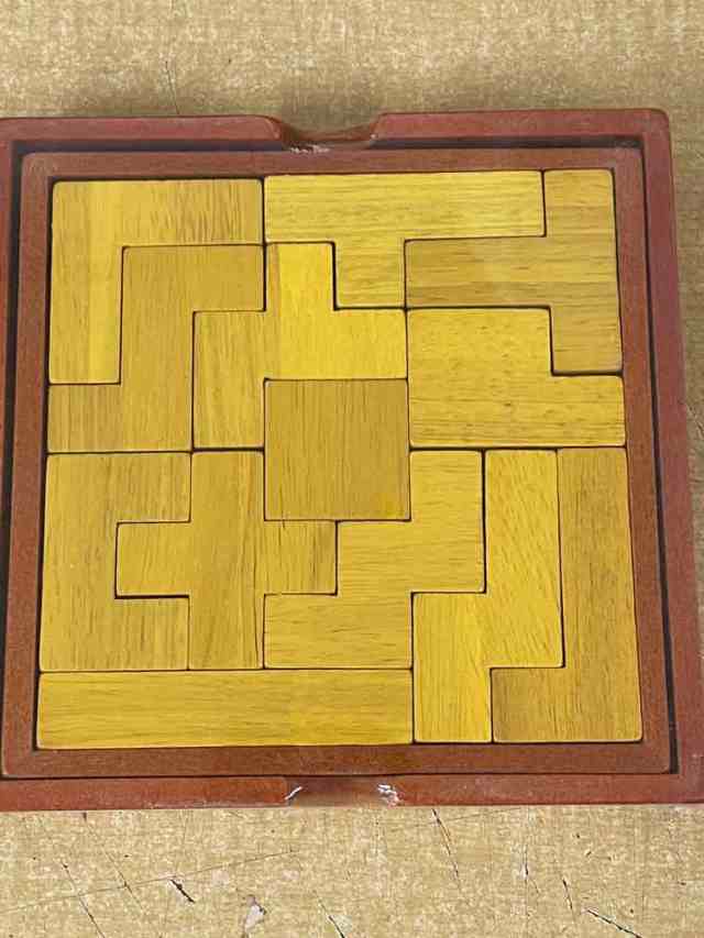 木製パズル 木のおもちゃ 知育 大人も楽しめる 木箱付き 脳トレ