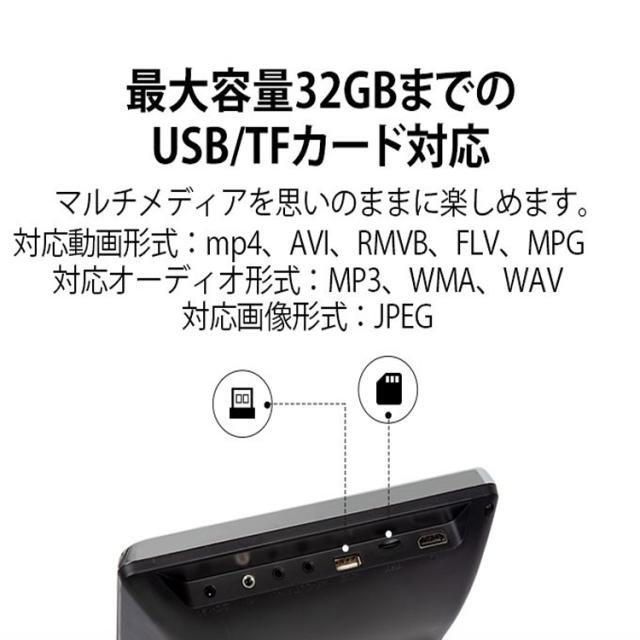 11.6インチ 大画面 車載用モニター DVDプレイヤー USB microSD対応 後部座席 HDMI入力 スマホミラーリング対応 リアモニター L0318_8