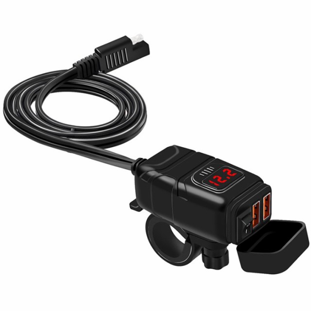 Sae対応 Dc12v バイク用 Usb充電器 2ポート クイックチャージ Qc3 0 電源スイッチ スマホ2台同時充電対応 Bu854aの通販はau Pay マーケット オリジンモール Au Pay マーケット店