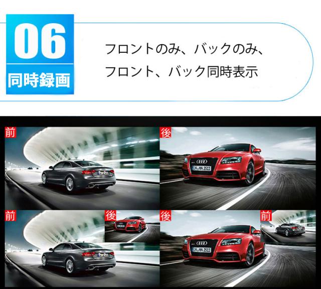 12/24V車対応 トラック向けドライブレコーダー 7インチ液晶モニター バックカメラ付属 前後カメラ同時記録 25m配線付き DRU460NEW_10