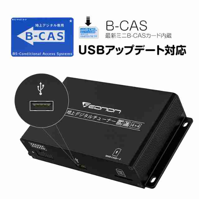 EONON 地デジチューナー フルHD 高画質 HDMI フルセグ 車載 アンテナ 