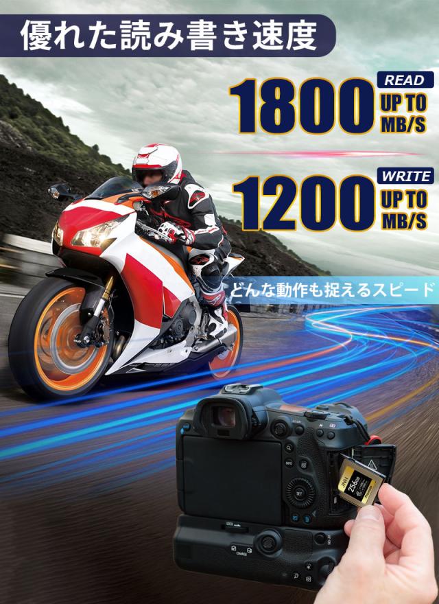 JNH CFexpress Type B メモリーカード 256GB R:1800MB/s W:1200MB/s 8K 4K ビデオ CFX-256GB02/JP 5年保証 CFカード コンパクトフラッシュカード ネコポス送料無料 ポイント消化_2