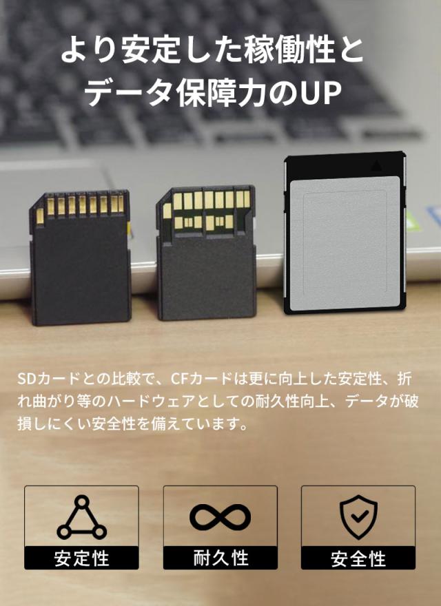 JNH CFexpress Type B メモリーカード 256GB R:1800MB/s W:1200MB/s 8K 4K ビデオ CFX-256GB02/JP 5年保証 CFカード コンパクトフラッシュカード ネコポス送料無料 ポイント消化_6