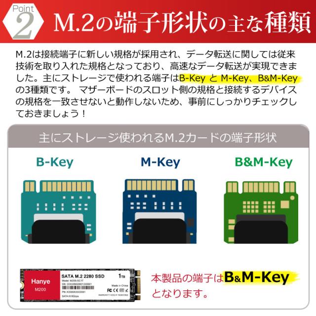 Hanye SSD 1TB 内蔵 SATA M.2 2280 SATA III 6.0Gb/s M200 正規代理店