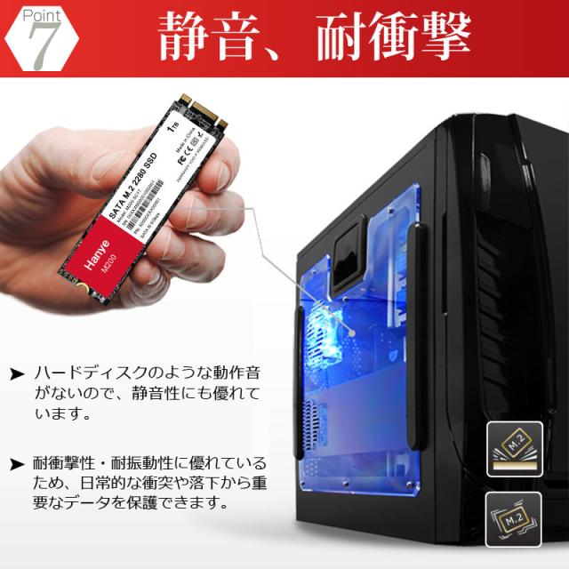 Hanye SSD 1TB 内蔵 SATA M.2 2280 SATA III 6.0Gb⁄s M200 正規