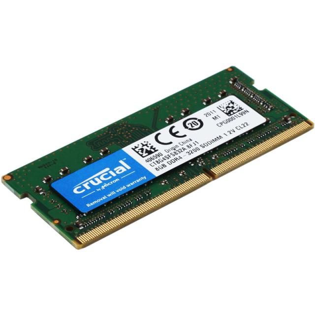 ノートPC用メモリ Crucial 8GB DDR4-3200 SODIMM DDR4 1.2V CL22 CT8G4SFS832A　永久保証 ネコポス送料無料 海外パッケージ ポイント消化_1