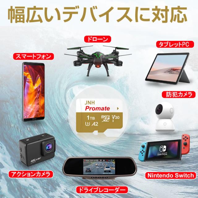 microSDXCカード 1TB R:180MB/s W:160MB/s UHS-I DDR200モード U3 V30 