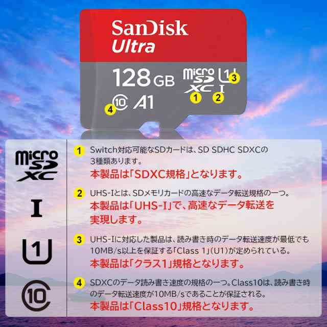 2個セット】マイクロSDカード microSDカード microSDXC 128GB SanDisk R:140MB/s A1対応 CLASS10  UHS-1 U1 サンディスク SDSQUAB-128Gの通販はau PAY マーケット - 嘉年華 | au PAY マーケット－通販サイト