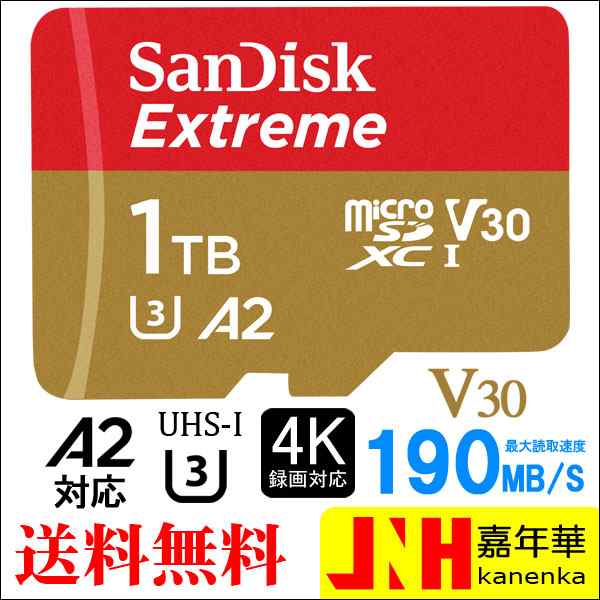 microSDXC 1TB SanDisk UHS-I U3 V30 A2 4K R:190MB/s W:130MB/s