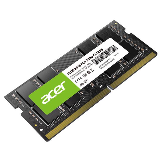 AcerノートPC用メモリ PC4-25600(DDR4-3200) 32GB DDR4 DRAM SODIMM SD100-32GB-3200-2R8 永久保証 正規販売代理店品 ネコポス送料無料 ポイント消化_1