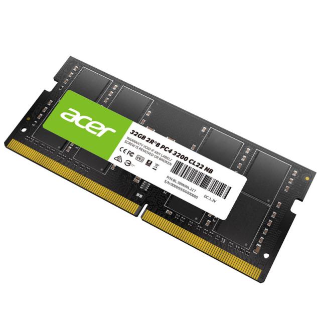 AcerノートPC用メモリ PC4-25600(DDR4-3200) 32GB DDR4 DRAM SODIMM SD100-32GB-3200-2R8 永久保証 正規販売代理店品 ネコポス送料無料 ポイント消化_2