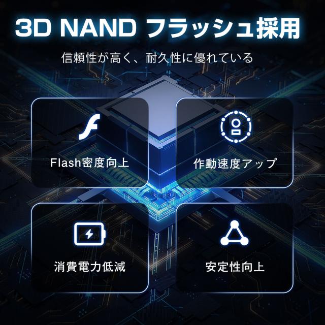 SSD 2TB 内蔵型 Raver 2.5インチ 7mm 3D NAND採用 SATAIII 6Gb/s 550MB/s PS4動作確認済み 国内正規品  国内3年保証  宅配便配送_2