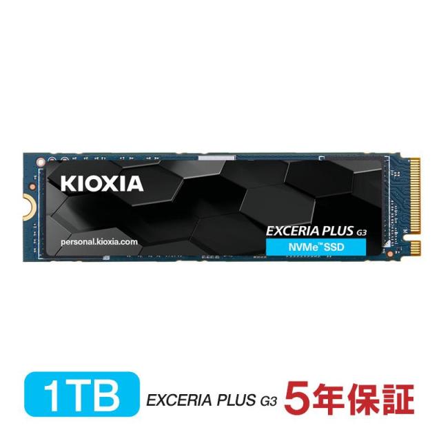 KIOXIA EXCERIA PLUS G3 SSD 1TB 3D NAND PCIe Gen4x4 M.2 NVMe 1.4 