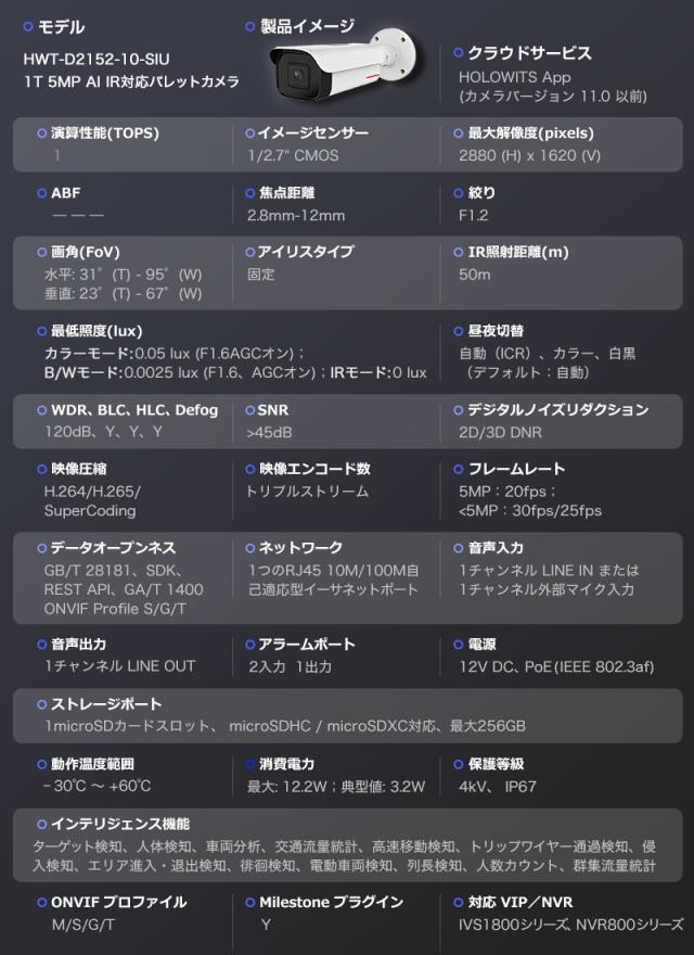 5MP AI搭載 バレット型防犯カメラ 高精細監視 人体検知 スマート分析 屋外対応 IP67 1TOPS ターゲット検知 120dB WDR PoE給電 並行輸入品 3年保証 宅配便_1