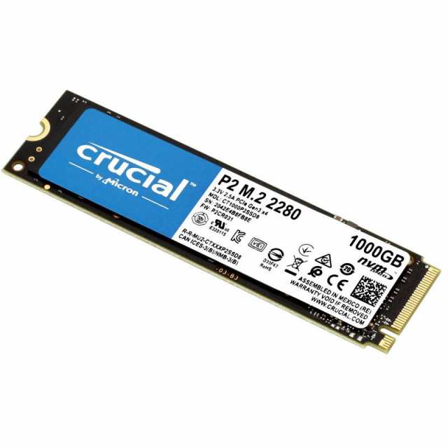 Crucial NVMe M.2 SSD 1000GBスマホ/家電/カメラ