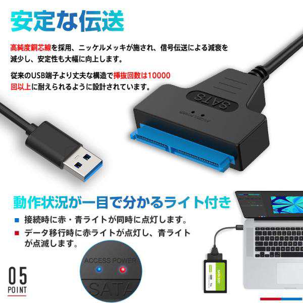 Crucial クルーシャル SSD 1TB(1000GB) BX500 SATA3 内蔵 2.5インチ 7mm CT1000BX500SSD1+ SATA-USB3.2 Gen1変換ケーブル付 3年保証 送料