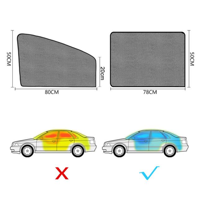 メッシュシェード 車用サンシェード マグネット式 車用カーテン 遮光 
