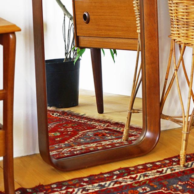 クルベ レクタングルミラー(全身鏡 姿見 大きい 全身 鏡 曲線 オシャレ