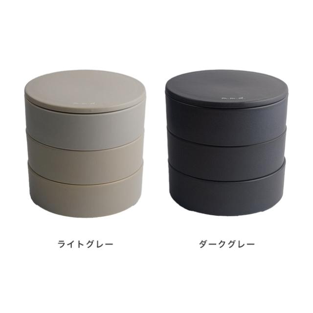 m.m.d. maison line 瀬戸焼 重箱三段(3段 お重箱 おしゃれ 食洗機対応 重箱 かわいい おせち お重 三段重 丸 お弁当) 1-2W【F】_1