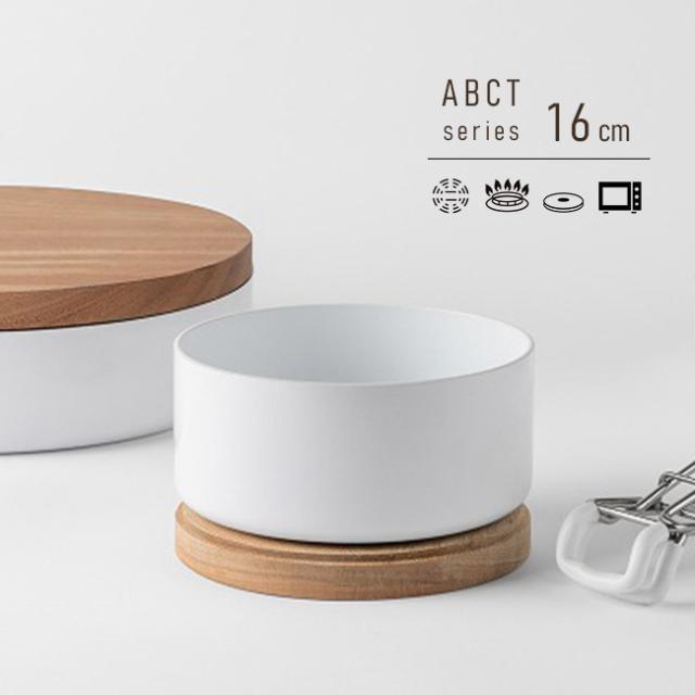 knIndustrie ABCT キャセロール 16cm IH対応(小鍋 ハンドル無し 小さい 小さめ 鍋 IH ガス 対応 ガス対応 そのまま 食卓 調理器具) 即納の通販は 12,650円