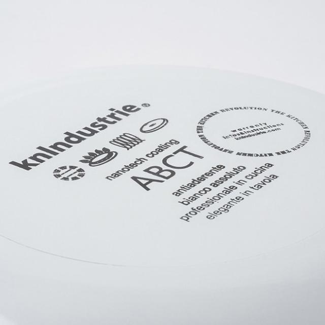 knIndustrie ABCT キャセロール 24cm IH対応+ハンドル+木の蓋セット(片手鍋 浅型 鍋 IH ガス 対応 ガス対応 そのまま 食卓 調理器具 おしゃれ 白い鍋 白 ホワイト 鍋の取っ手 取り外し ハンドル 着脱ハンドル)_6