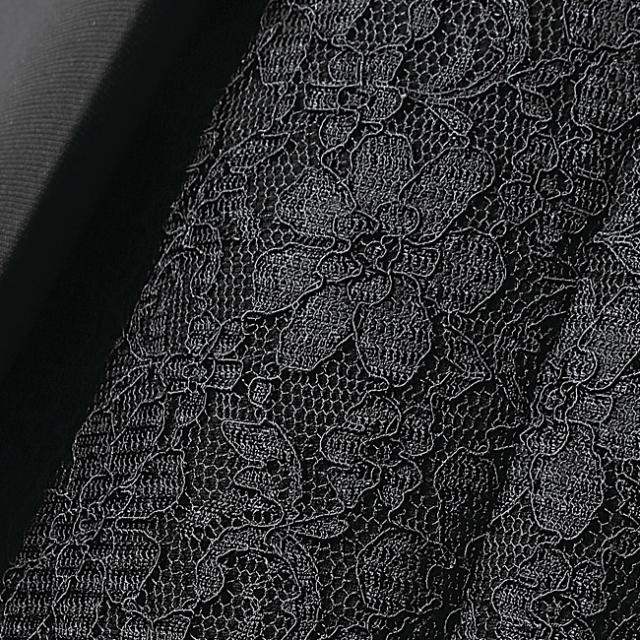eclaT style BLACK フォーマルチュニック(7分袖 レディース フォーマル チュニック トップス 7分丈 袖 ブラックフォーマル 冠婚葬祭 お呼ばれ 結婚式 きれいめ 40代 50代 60代 女性)_3