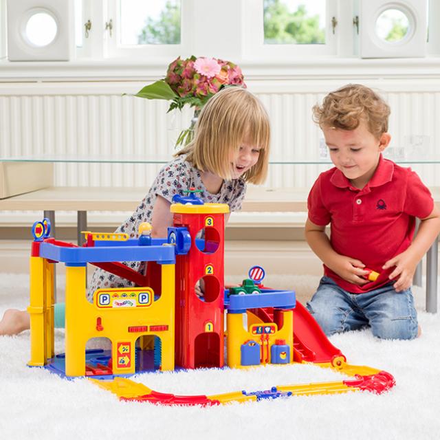 VIKINGTOYS バイキングトイズ ビュッフェシティ 自動車駐車場足し加える 156125(客体年歳1歳から 御坊っちゃん 車駕手あそび 手あそび)【T】 即納