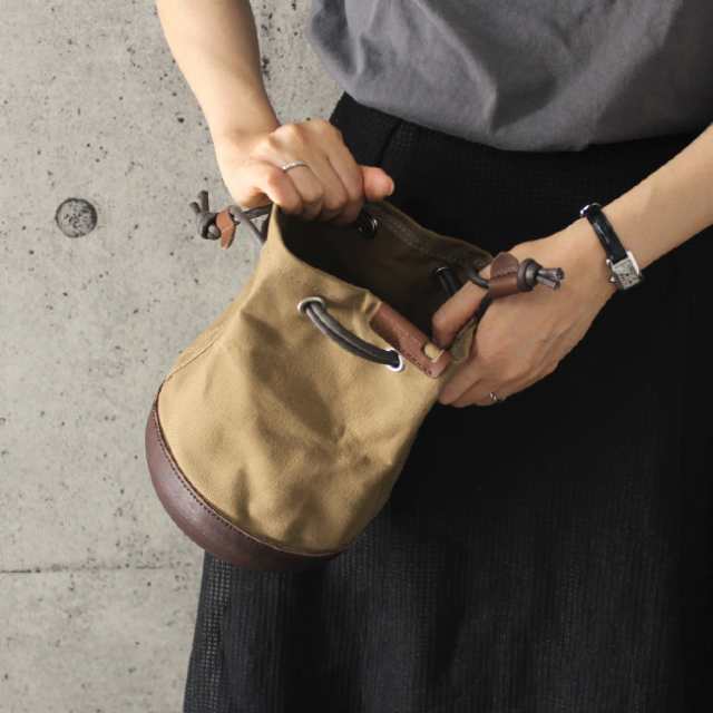 Butler Verner Sails モールドレザー巾着ショルダー(巾着バッグ