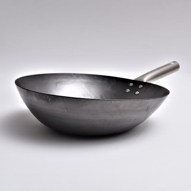 HANAKO+a 打ち出し窒化加工 深型フライパン チタンハンドル30cm IH対応