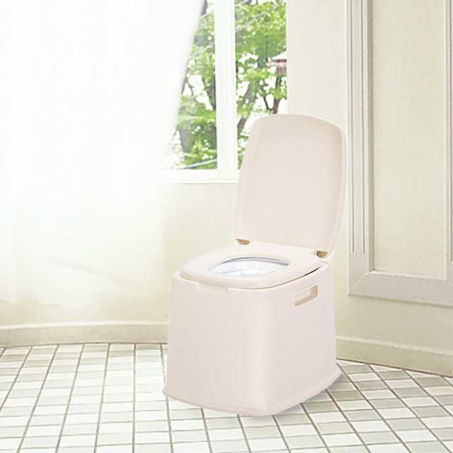 ポータブルトイレ S型(簡易トイレ 消臭剤 付き 介護 コンパクト 簡易 ...