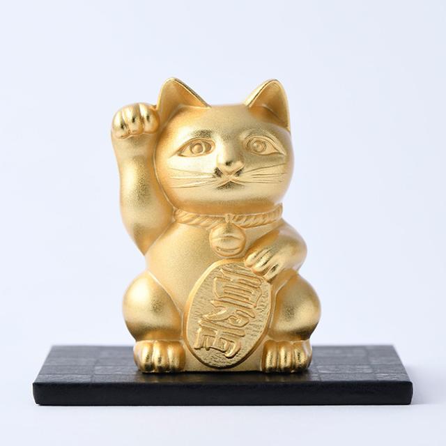 銀雅堂 開運厄除 招き猫 01(まねき猫 置物 黒 銀 金 まねきねこ 右手 小判 玄関 お店 飲食店 商売繁盛 開運 厄除け 財運 金運 出世 祈願 福猫 黒猫 日本製 漆 蒔絵 おしゃれ 置き物 開店祝い 開業祝い)_3