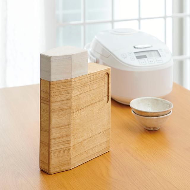 kirisai 桐の冷蔵こめ櫃 2kg(桐 木製 米櫃 こめびつ 冷蔵庫 保管 おしゃれ スリム コンパクト 米 冷蔵 容器 保存容器 冷蔵庫に入る サイズ 野菜室 ドアポケット 天然木 日本製 桐材 インテリア)