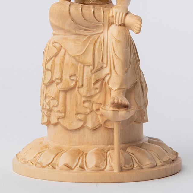 極小仏 菩薩半跏像(仏像 木彫り 木製 菩薩様 菩薩像 オブジェ 置物