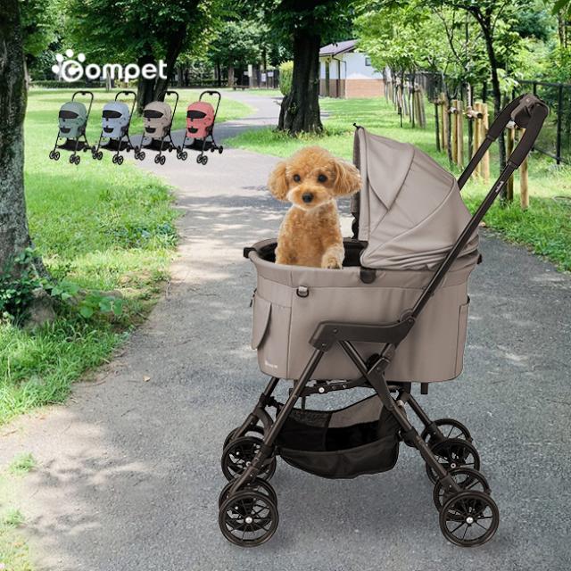 コムペット ミリミリ キャリー(ペットカート ペットキャリー 超小型犬 小型犬 多頭飼い 軽量 コンパクト カート 折り畳み 分離 4輪 自立 対面 犬 いぬ イヌ 猫 ねこ ネコ お出かけ 旅行 お散歩 移動)【T】【N】